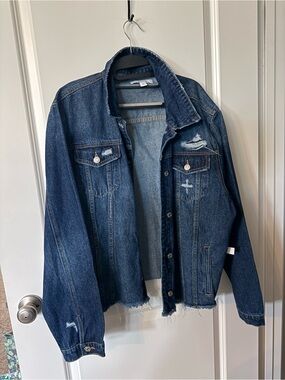 Zenana Outfitters Dark Blue Denim Jacket